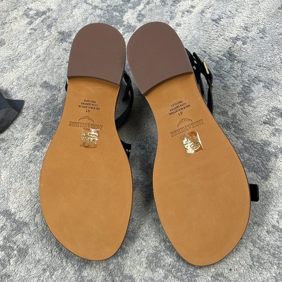 NIB Zadig & Voltaire Cecilia Studs Caprese Sandals Black Suede Strappy Sz 41 - Picture 13 of 16